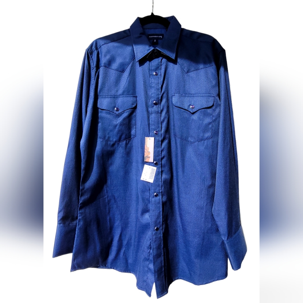 Panhandle Slim Men's Navy Longsleeve Buttondown